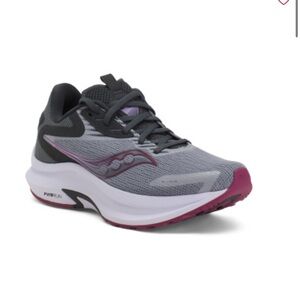 Saucony Gray and Purple Axon Sneakers 9.5